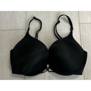 Victoria's Secret Bombshell Plunge Add 2 Cups Sz 32D Black